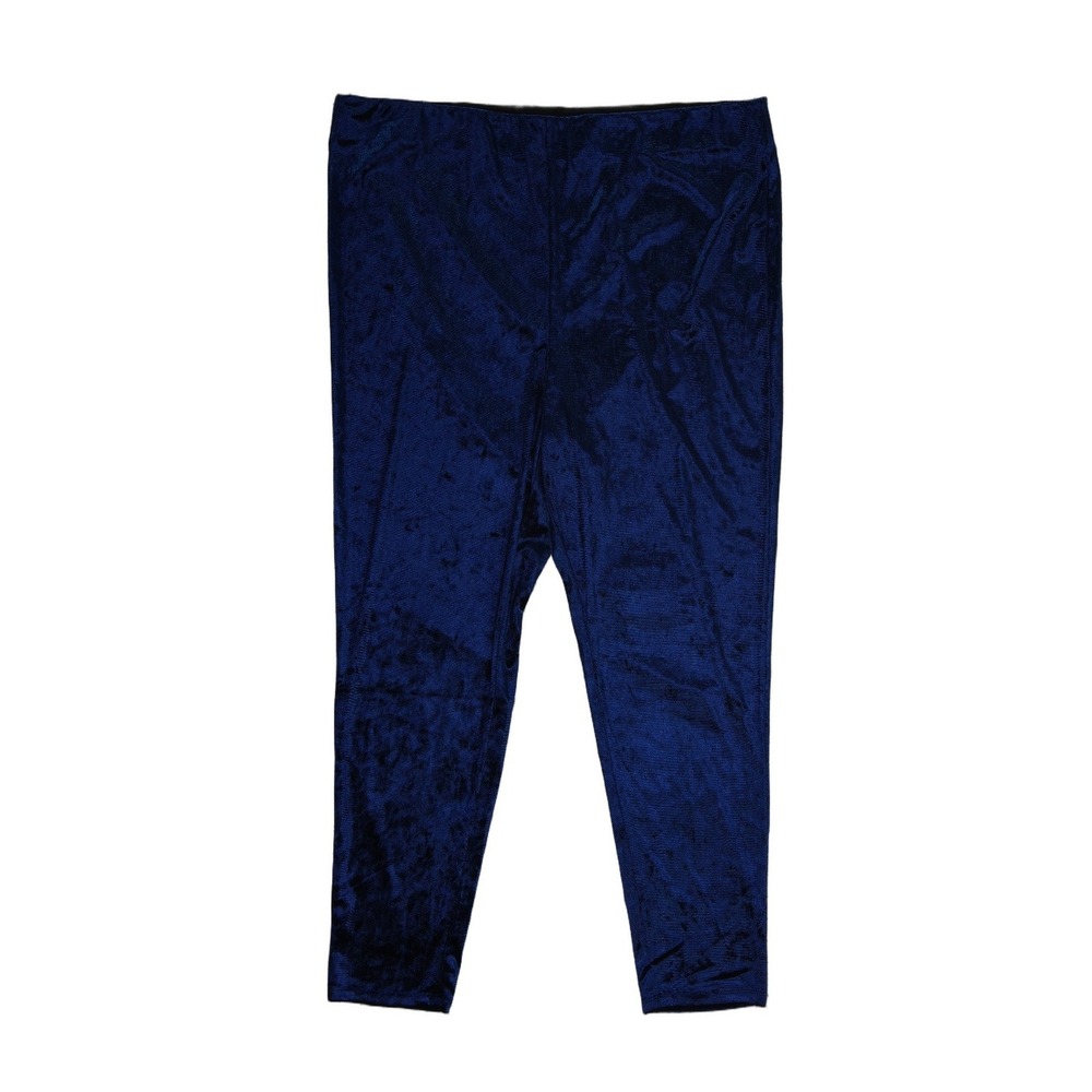 Skinnygirl Blue Crushed Velvet Leggings Women's Size 3X Stretch Pants